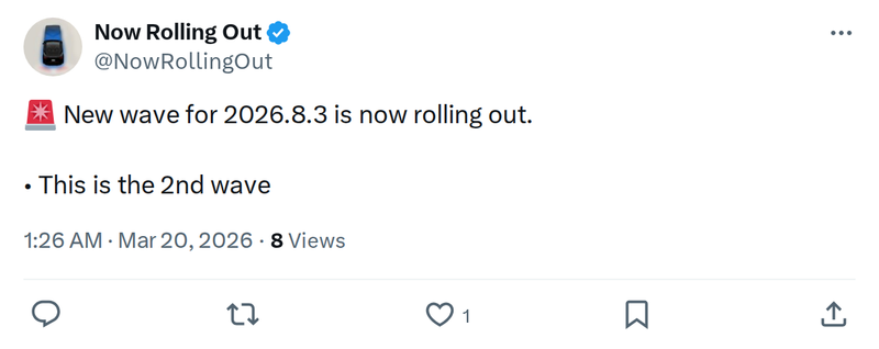 Tesla 2026.8.3 Second Wave Rolling Out: Full Feature Breakdown