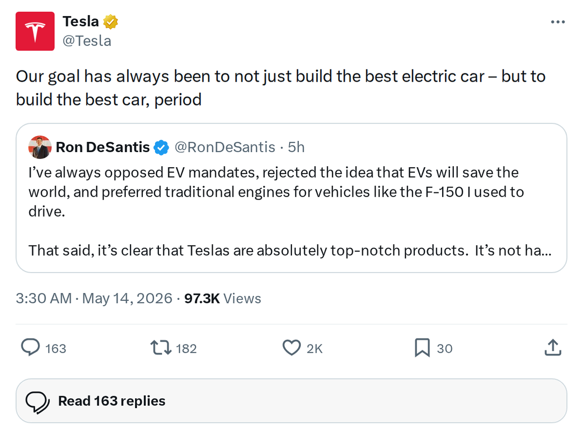 Tesla's Goal: Not the Best EV — the Best Car, Period