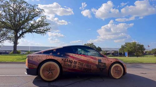 Tesla Wraps a Cybercab for America's 250th Anniversary