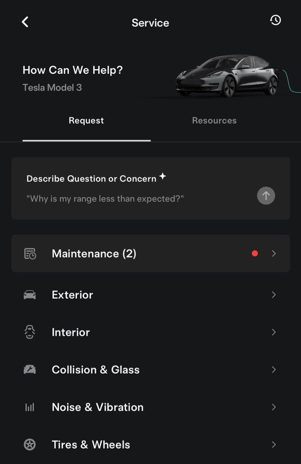 Tesla App 4.55.0 Quietly Redesigns Service Menu