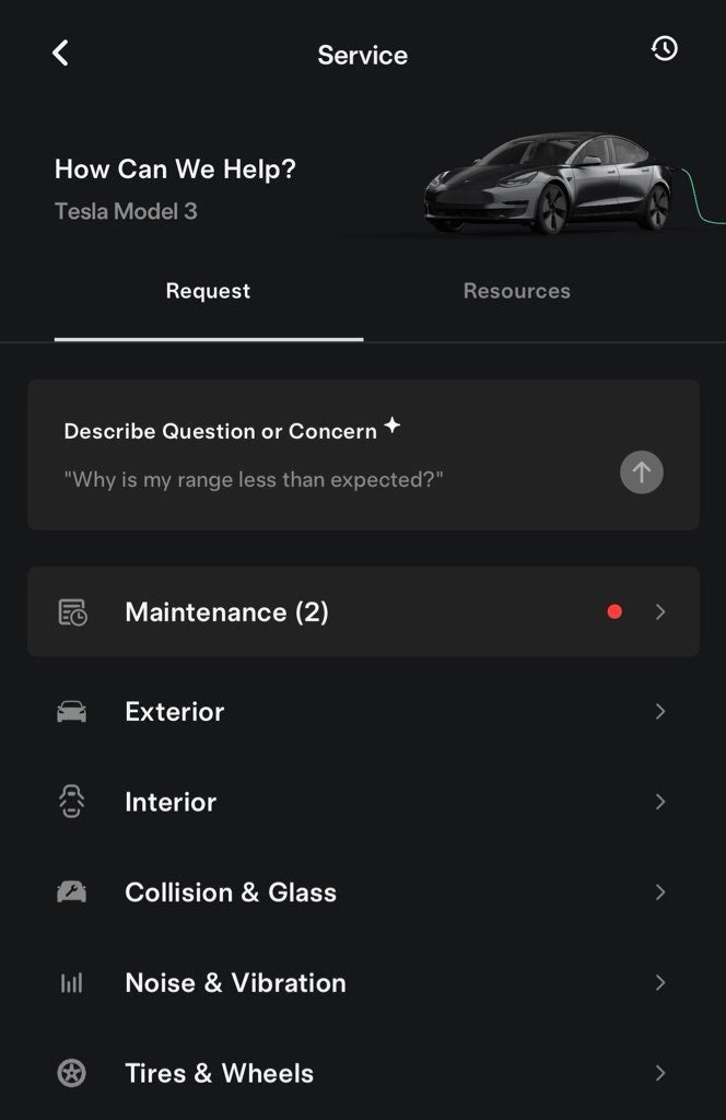 Tesla App 4.55.0 Quietly Redesigns Service Menu