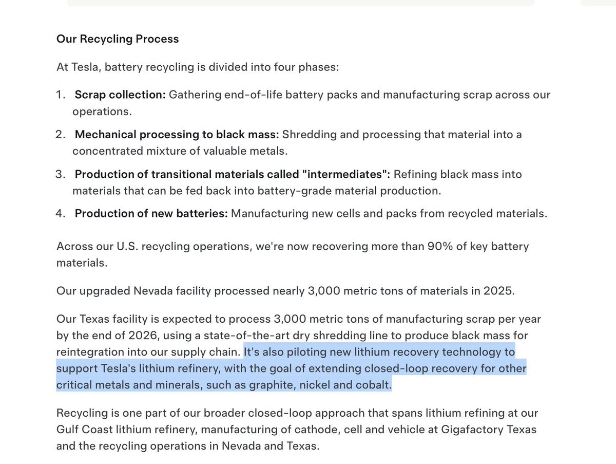 Tesla's Lithium Recovery Pilot: What Owners Need to Know