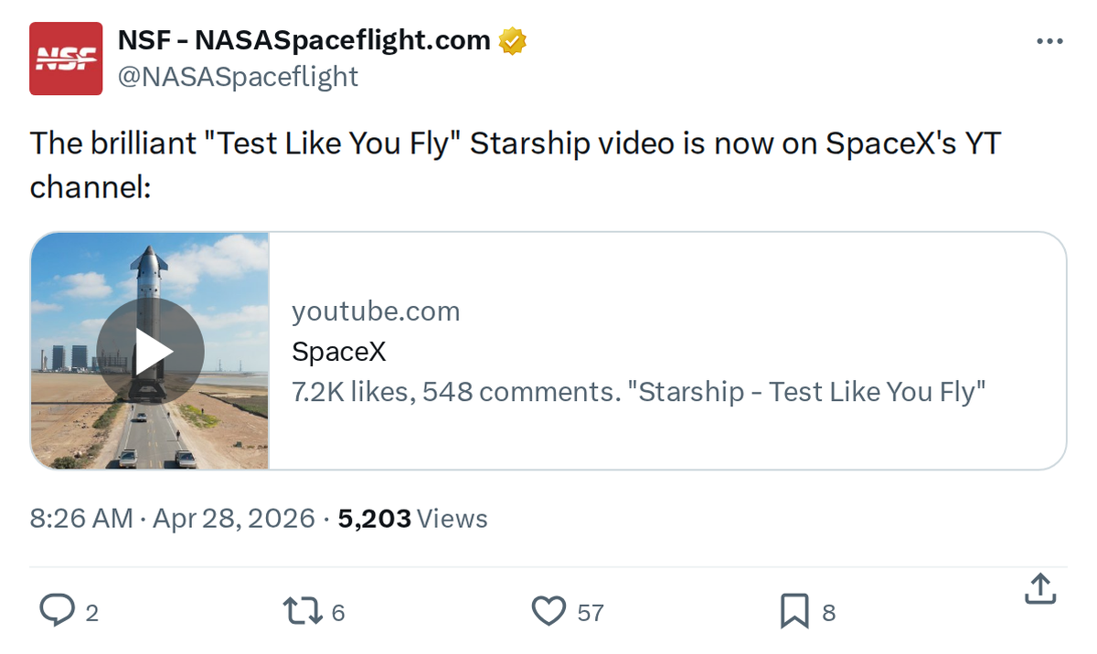 SpaceX 'Test Like You Fly' Video Reveals Starship V3 Details