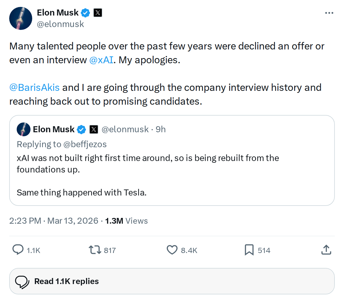 xAI Is Calling Back Rejected Candidates — Here's What It Means