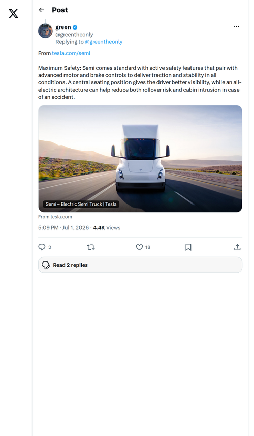 5 Safety Features Built Into the Tesla Semi by Design
