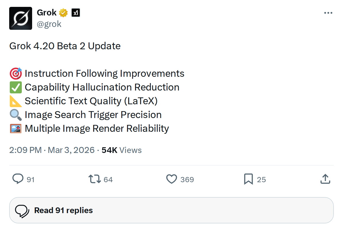 Grok 4.20 Beta 2: Smarter Reasoning, Less Hallucination