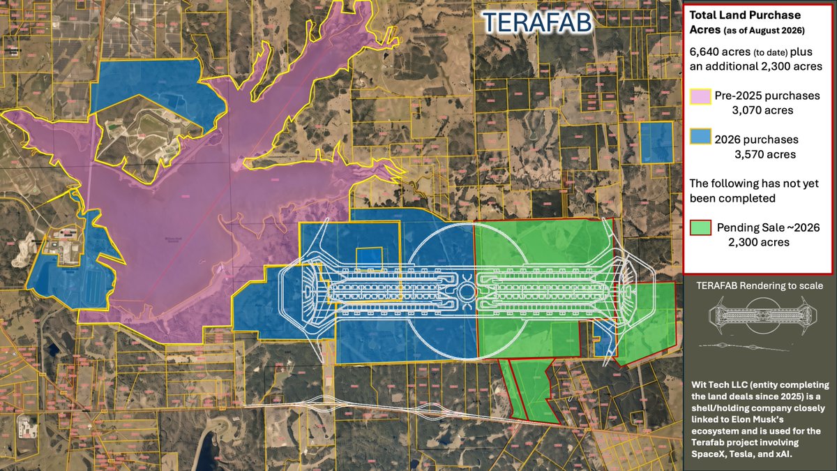 Tesla's Terafab Site Crosses 6,600 Acres With More Land Coming