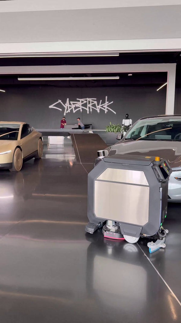Tesla Deploys Autonomous Robots for Floor Cleaning at Giga Texas