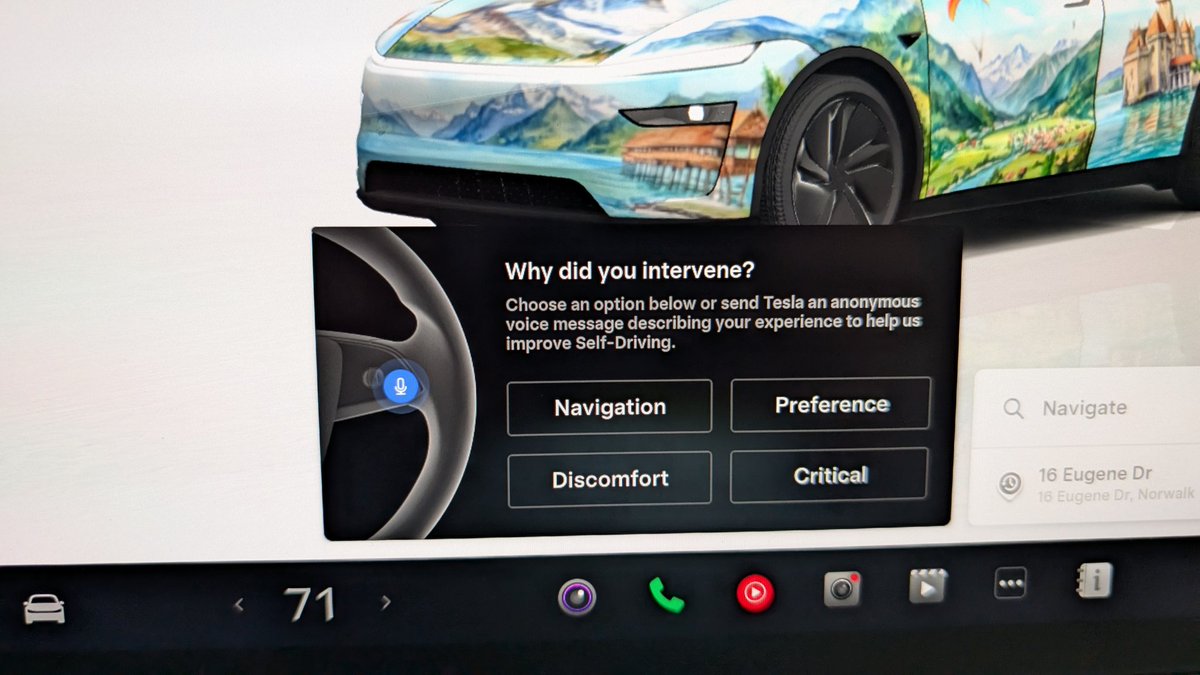 Tesla Redesigns FSD Intervention Popup in V14.3.2