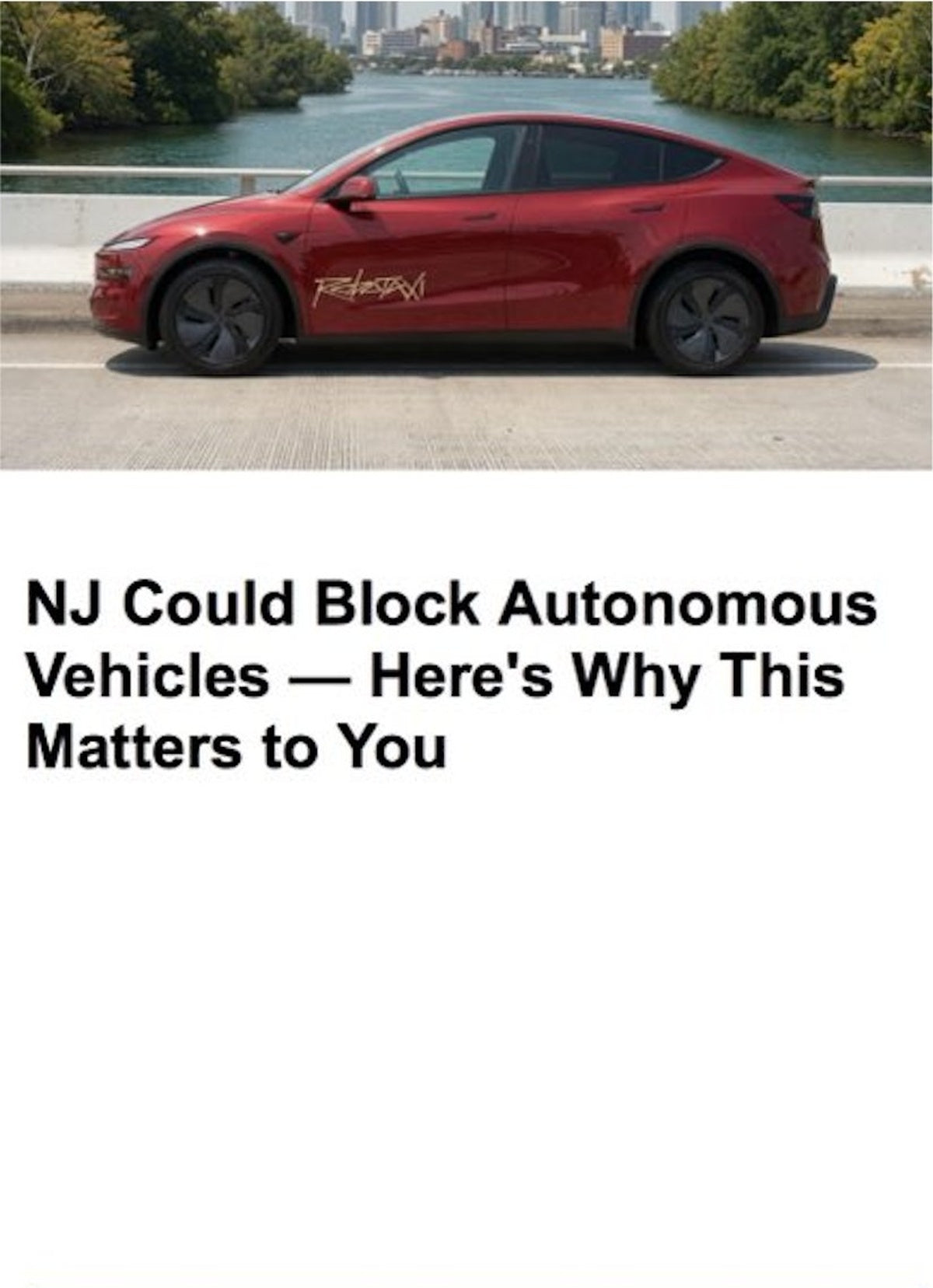 Tesla Urges NJ Owners to Fight Bills That Could Block FSD