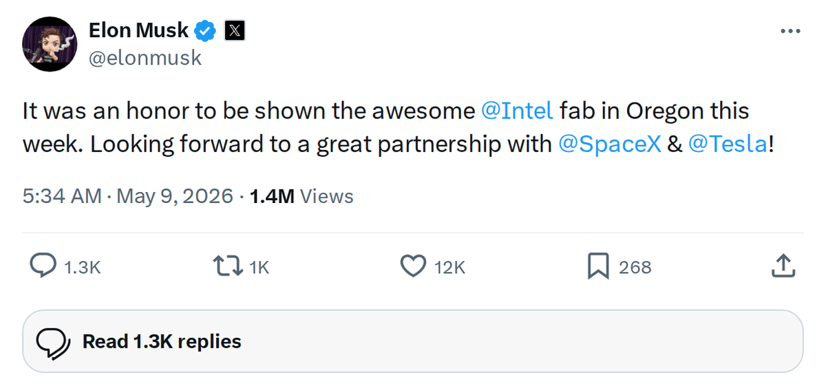Intel, Tesla & SpaceX Join Forces on Terafab Chip Project