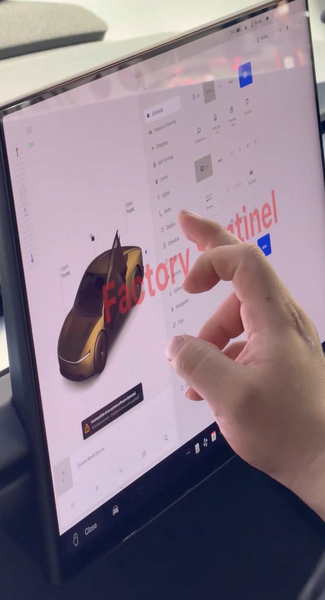 Tesla Cybercab UI Revealed: Pedals Menu and More Spotted