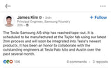 Tesla-Samsung AI5 Chip Hits Tape-Out at Taylor Fab on 2nm Process