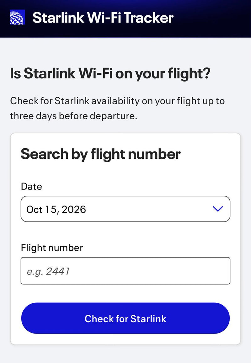 United Airlines Launches Starlink Wi-Fi Tracker for Passengers