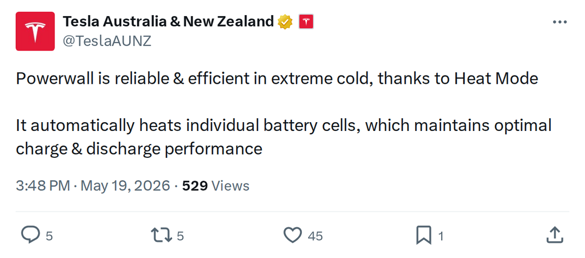 How Tesla Powerwall Heat Mode Works in Extreme Cold