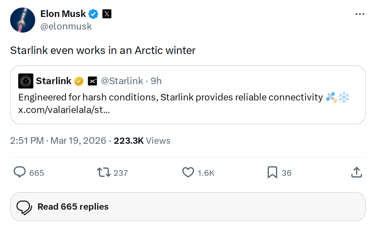 Starlink Works in Arctic Winter: What the Numbers Prove