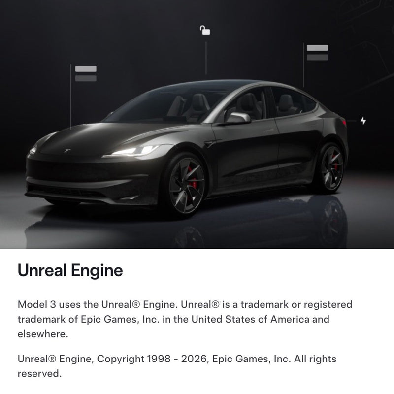 Tesla Owner Manuals Officially Confirm Unreal Engine Visualizations
