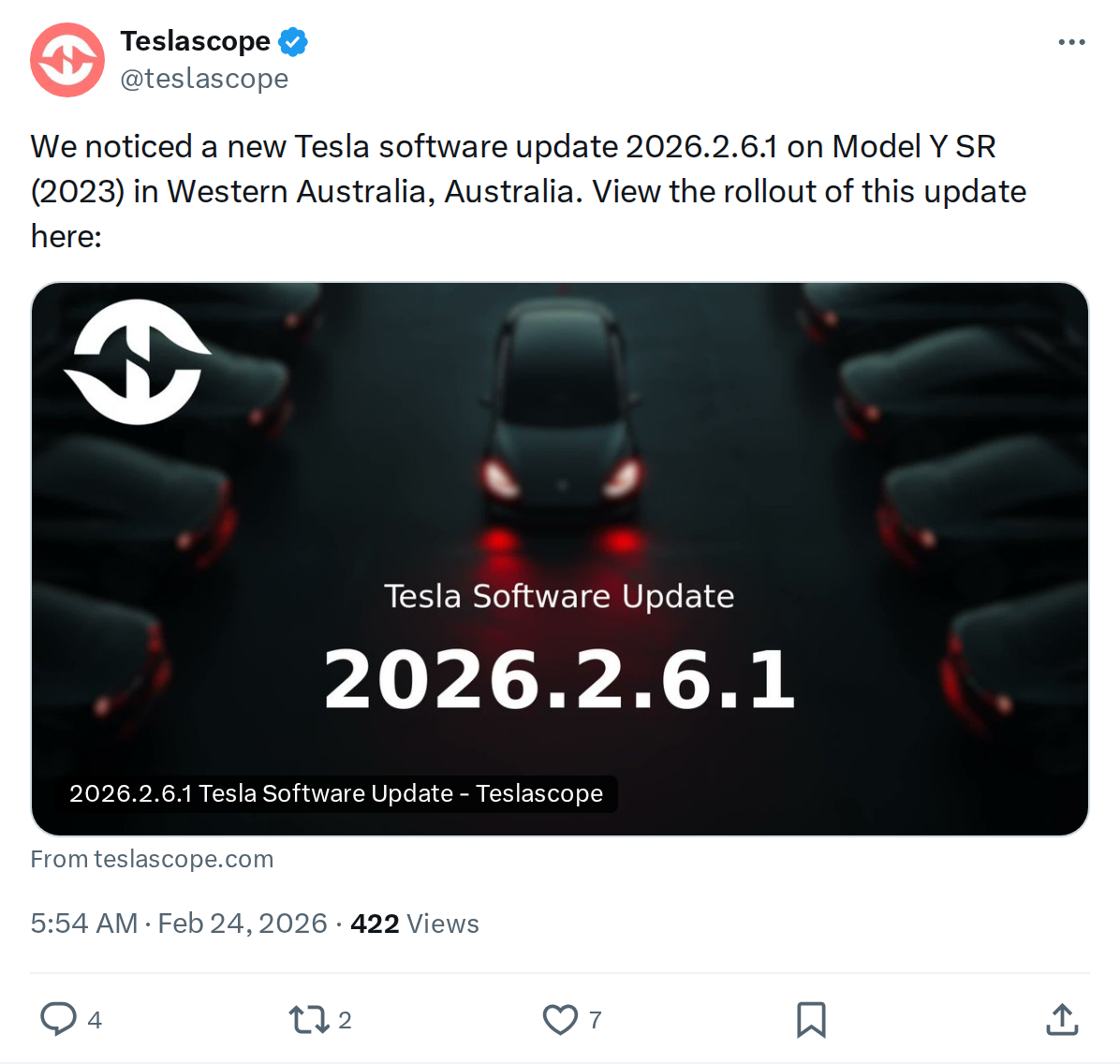 Tesla 2026.2.6.1 Rolling Out: What's New & What to Do
