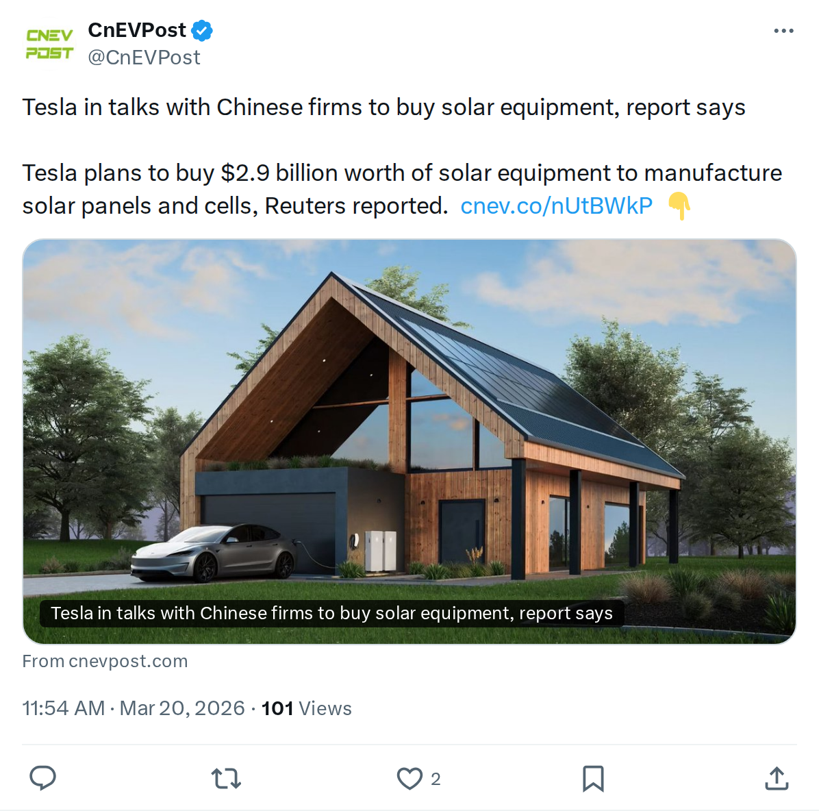Tesla in Talks to Buy $2.9B in Chinese Solar Equipment