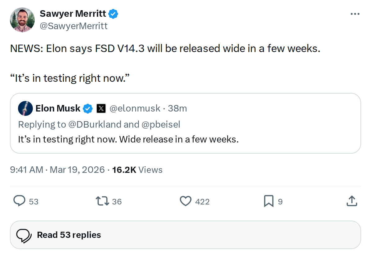 Tesla FSD V14.3 Coming in Weeks: What Owners Should Do Now