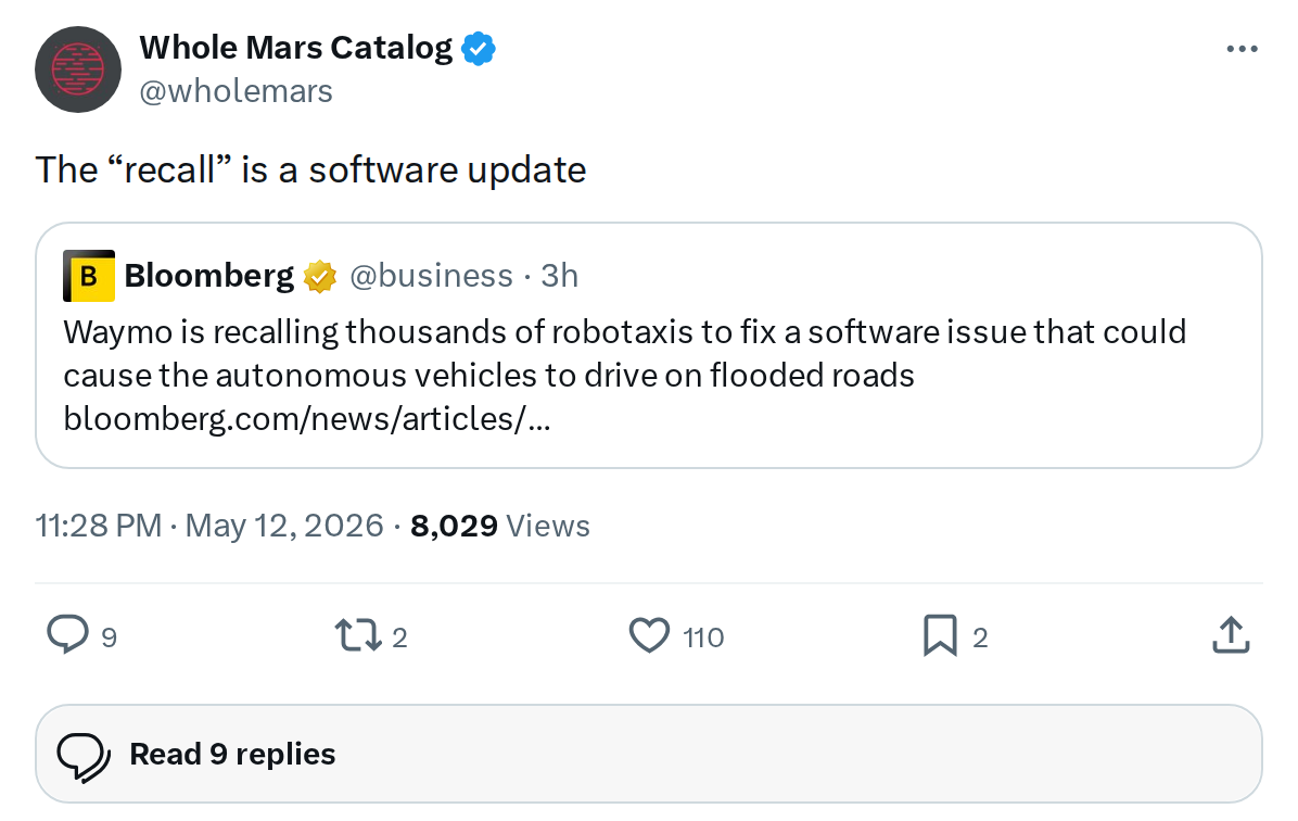 Tesla 'Recall' for Rearview Camera Delay Is Just a Software Fix