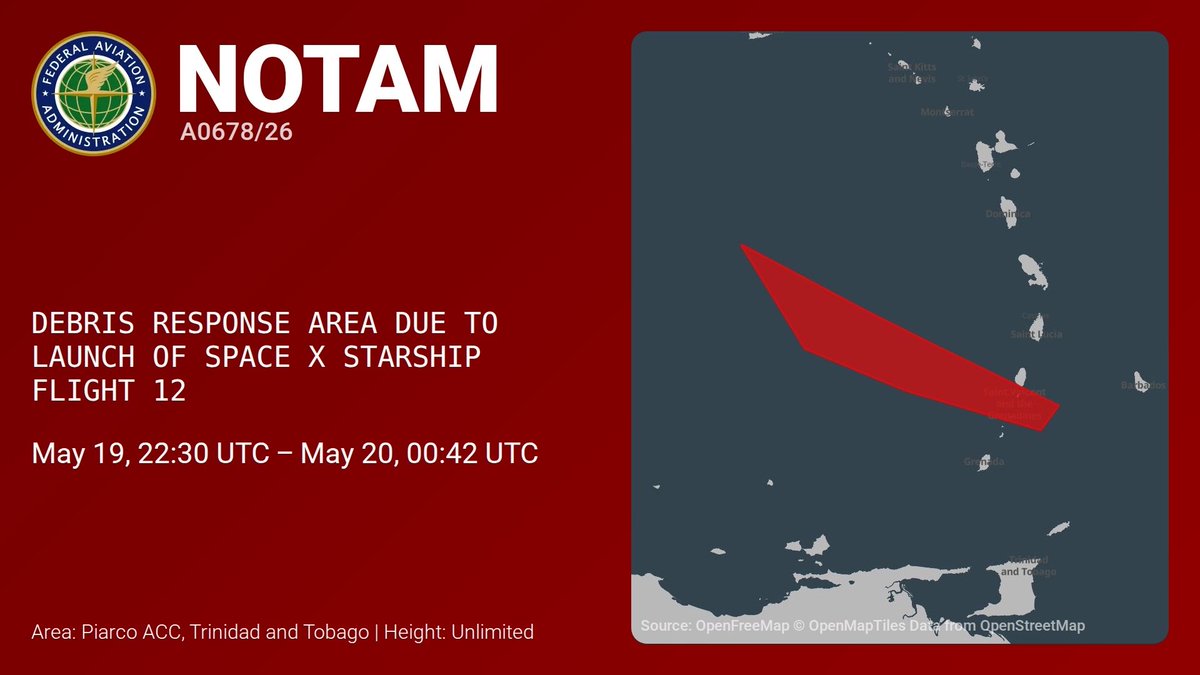 SpaceX Starship Block 3 Launch Imminent as NOTAM Filed