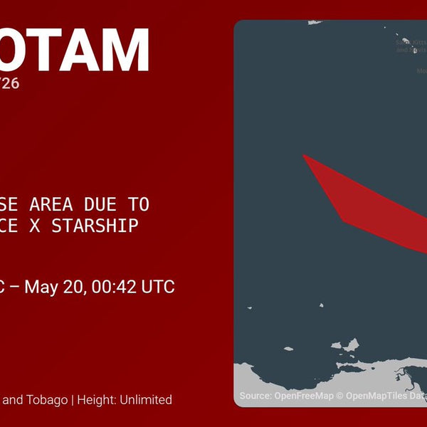 SpaceX Starship Block 3 Launch Imminent as NOTAM Filed