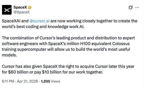 SpaceX Partners with Cursor AI to Build the World's Best Coding AI