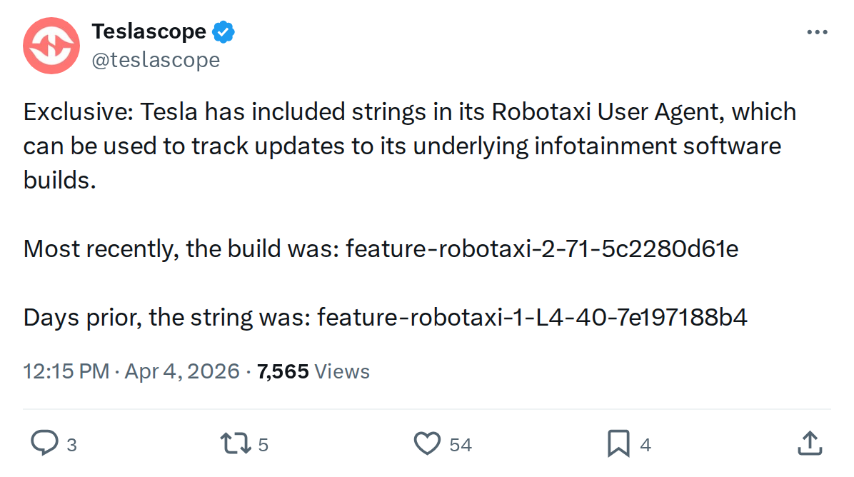 Tesla Robotaxi Software Builds Tracked: What the Strings Reveal