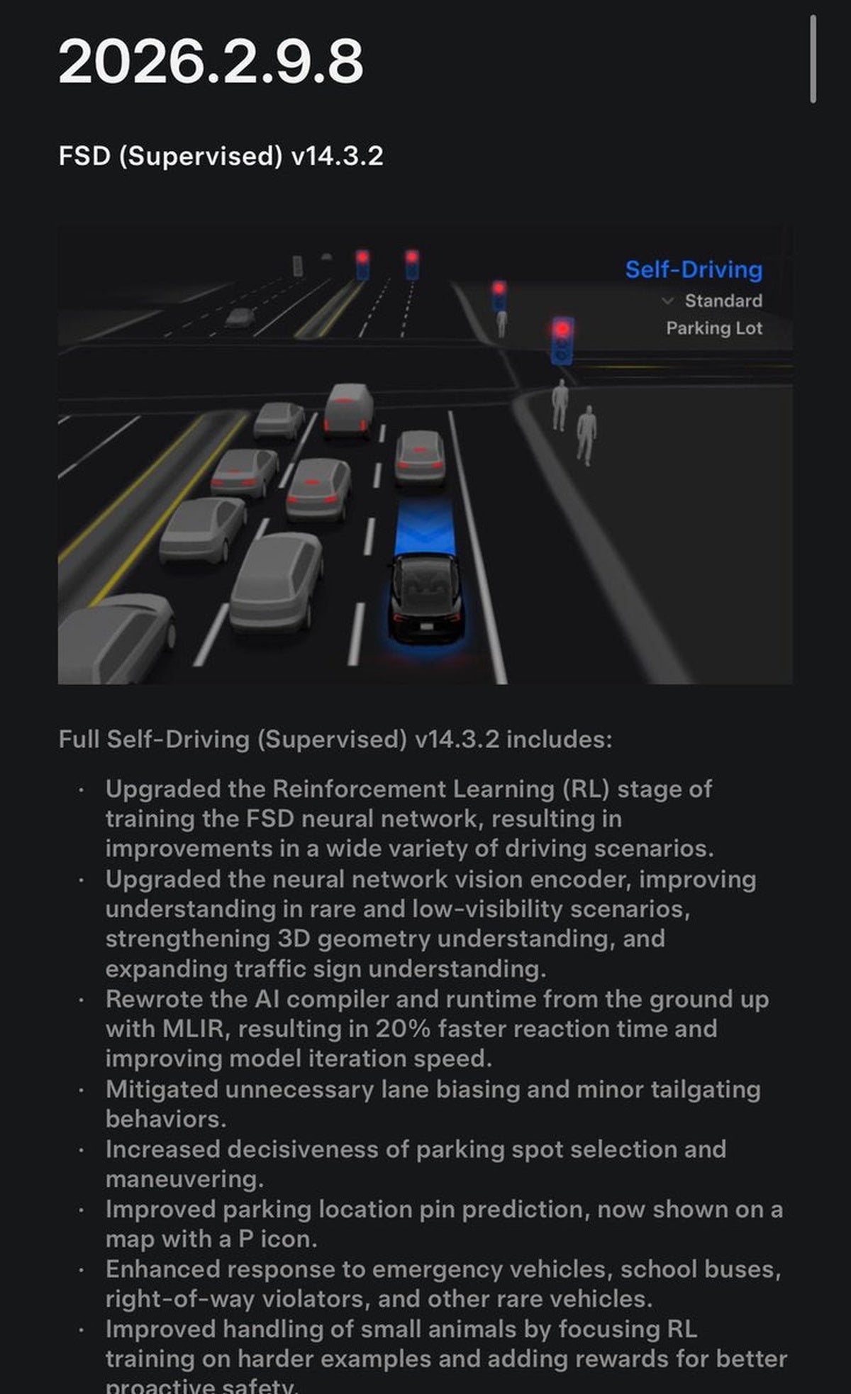Tesla FSD V14.3.2 Rolls Out: Unified AI Model for Smart Summon & Robotaxi