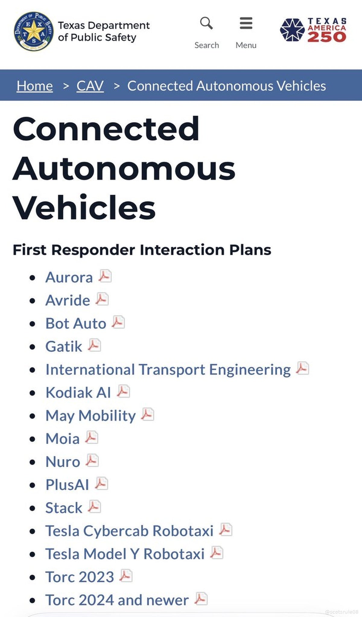 Tesla Cybercab Joins Texas AV Registry — Statewide Rollout Closing In