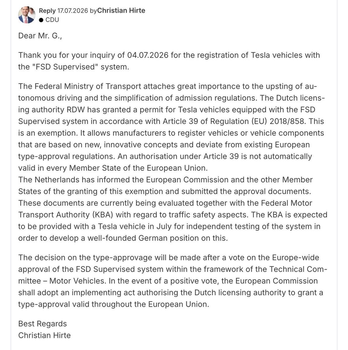 Tesla FSD Supervised Approval in Germany: Where Things Stand