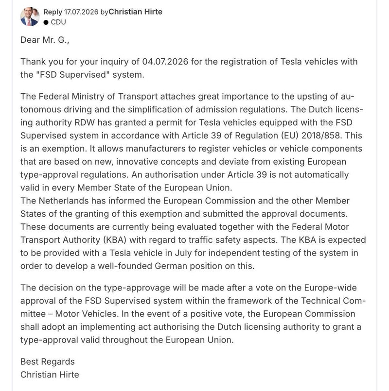 Tesla FSD Supervised Approval in Germany: Where Things Stand