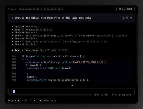 xAI Launches Grok Composer 2.5 Inside Grok Build