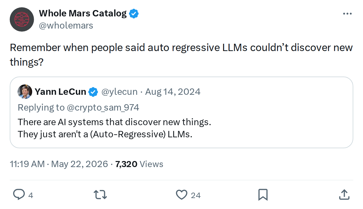 LLMs Can Discover New Things — The Skeptics Were Wrong