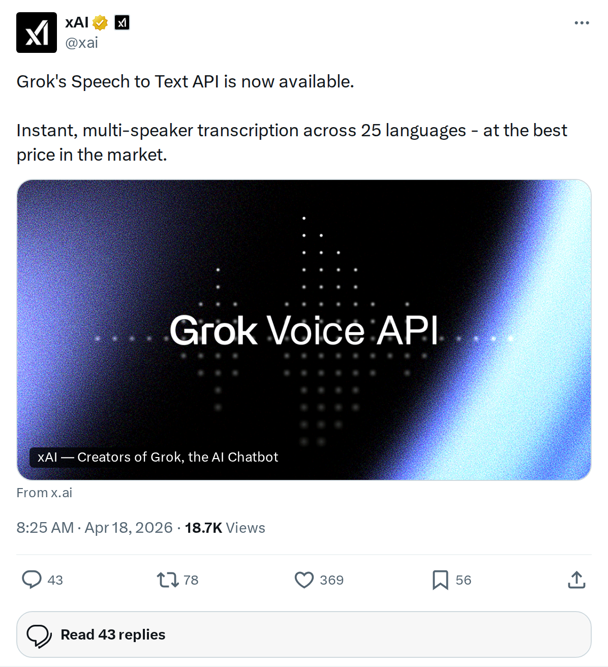 xAI Launches Grok Speech to Text API: Pricing, Features & What It Means