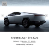 Cybertruck Premium AWD Wait Times Stretch to August-September