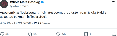 Did Tesla Pay Nvidia in Stock for Its AI Compute Cluster?