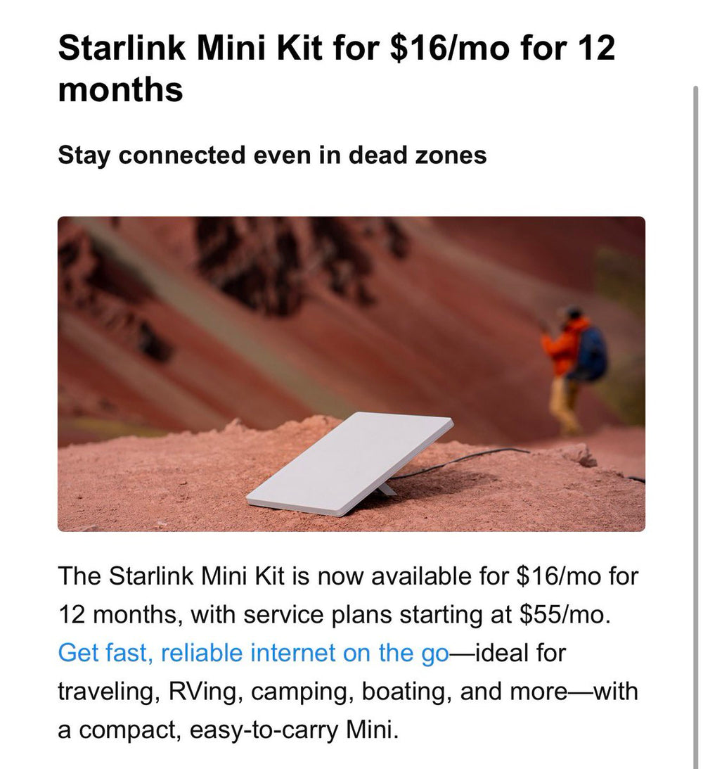 Starlink Mini Kit Now Available in the U.S.: Pricing Breakdown