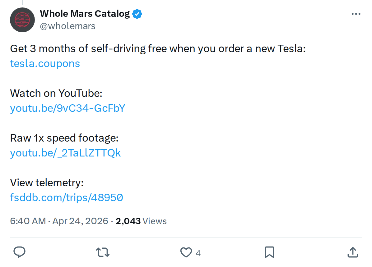 Tesla Offers 3 Months Free FSD With New Orders: What to Do