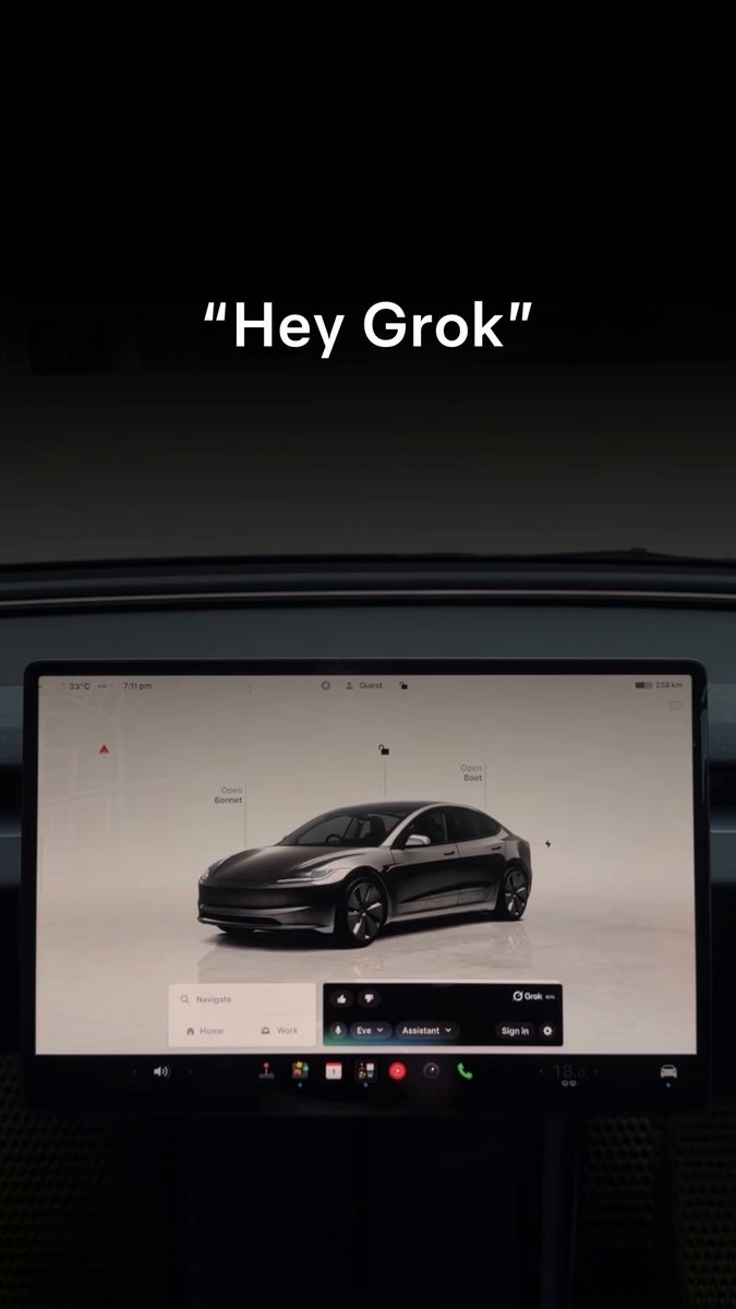 Grok AI Comes Standard in Every Tesla Vehicle