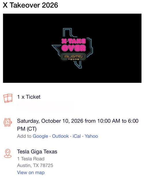 X Takeover 2026 Heads to Giga Texas This October