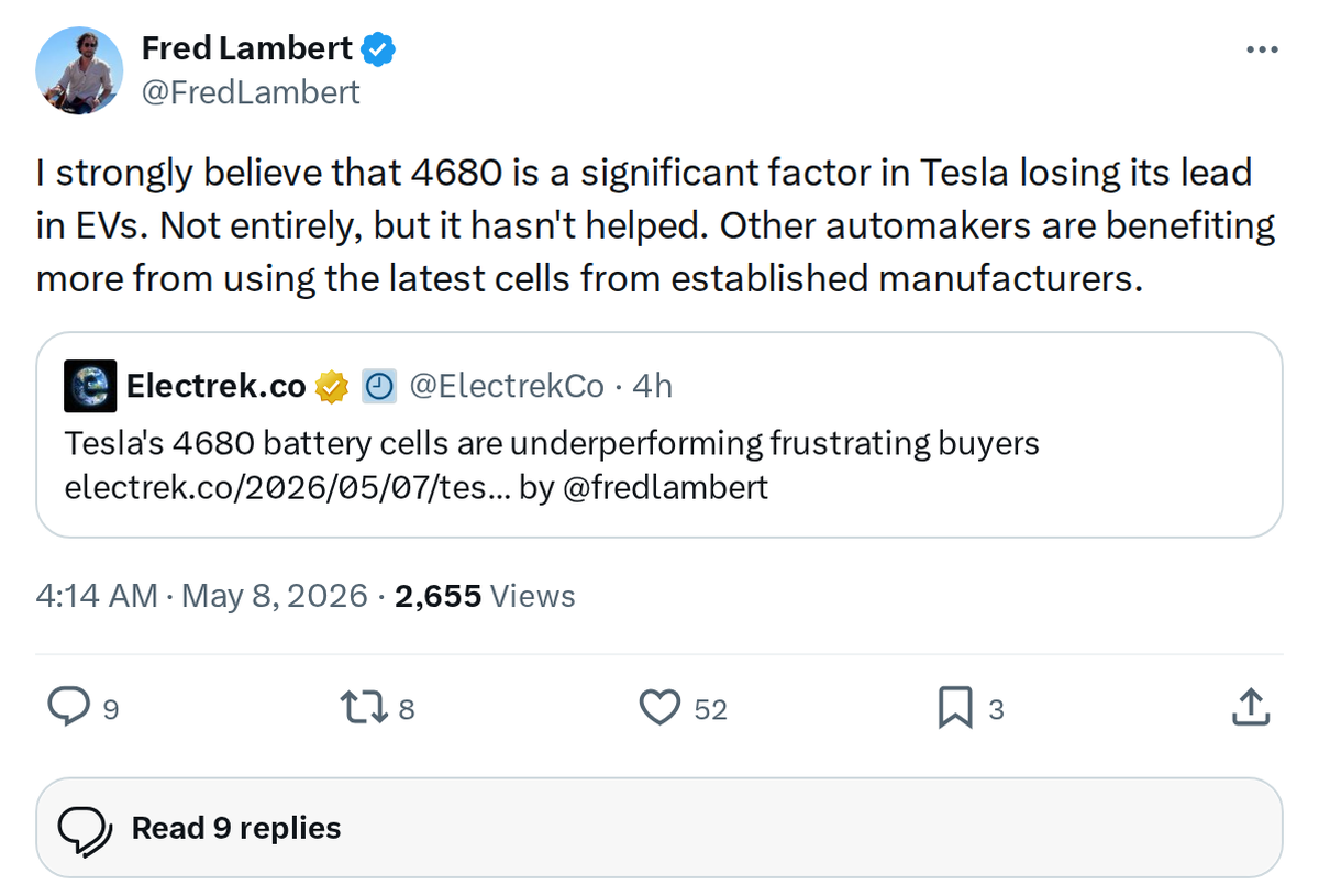 Is Tesla's 4680 Battery Bet Costing It Its EV Lead?