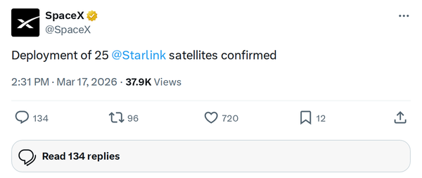 Starlink Nears 10,000 Satellites: Latest Deployment Confirmed