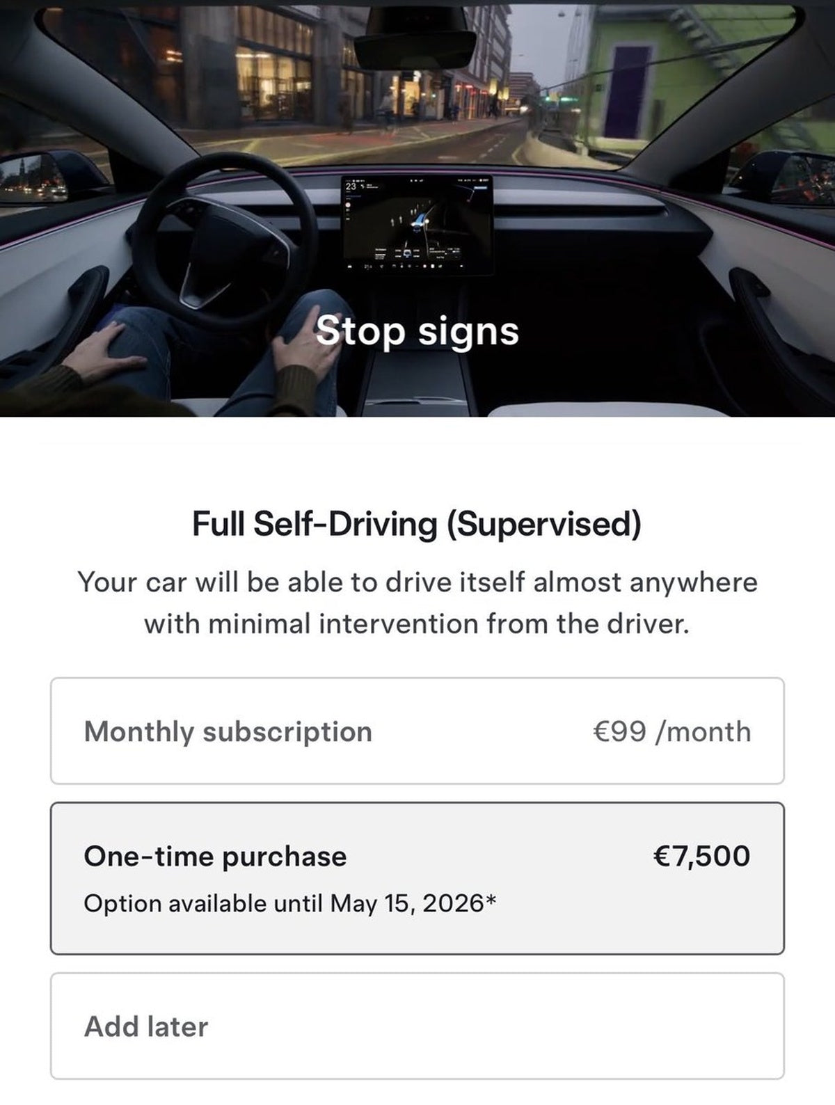 Tesla Ends One-Time FSD Purchase in Netherlands on May 15