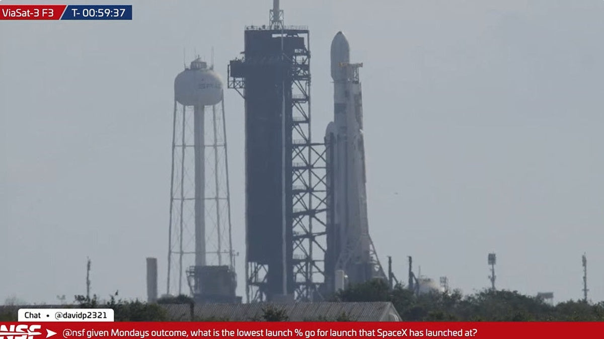 SpaceX Falcon Heavy Launches ViaSat-3 F3 With Triple Booster Action