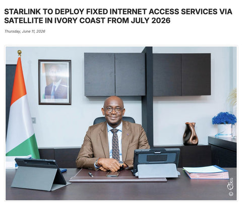 Starlink Approved in Côte d'Ivoire, Services Launch July 2026