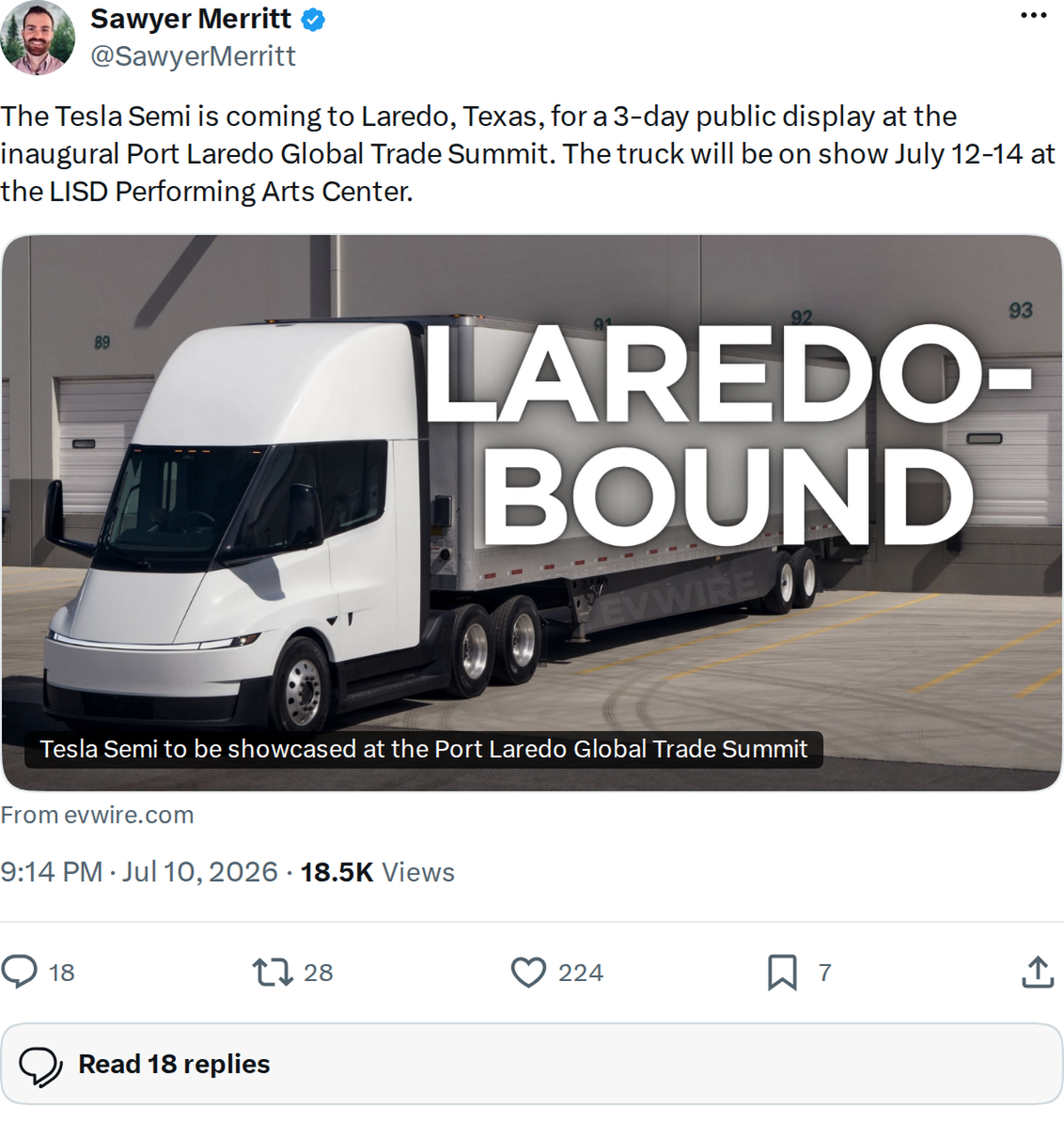 Tesla Semi Heads to Laredo: 4 Details That Matter