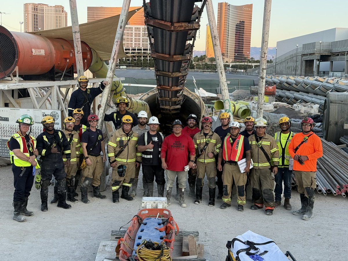 Boring Company and Clark County Fire Drill Inside Vegas Loop Tunnel