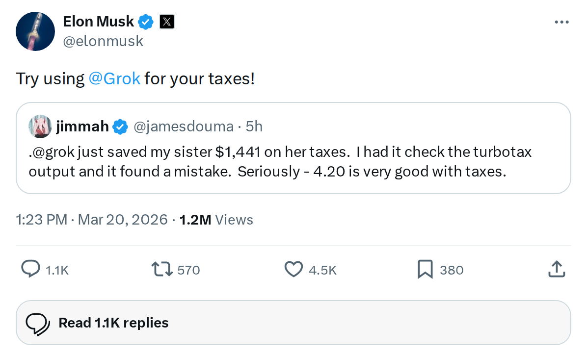 Elon Says Use Grok for Taxes: What You Need to Know